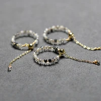 2022 new natural stone ring for women 14kgf beaded ring elegant romantic couple jewelry party gifts
