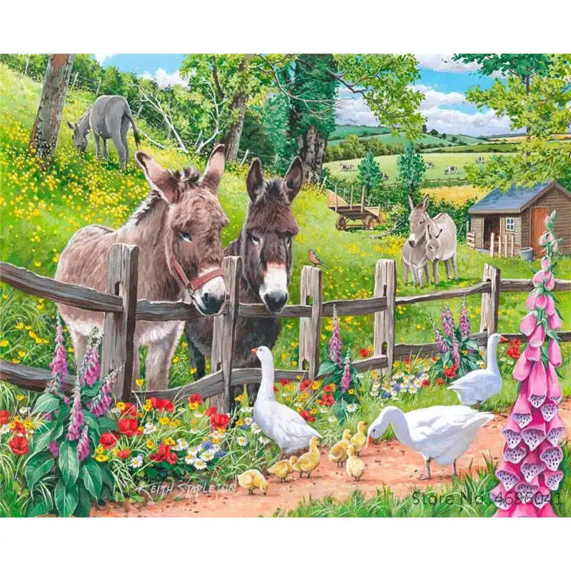 Картина по номерам рамки Раскраска домашний декор картины животные лошади