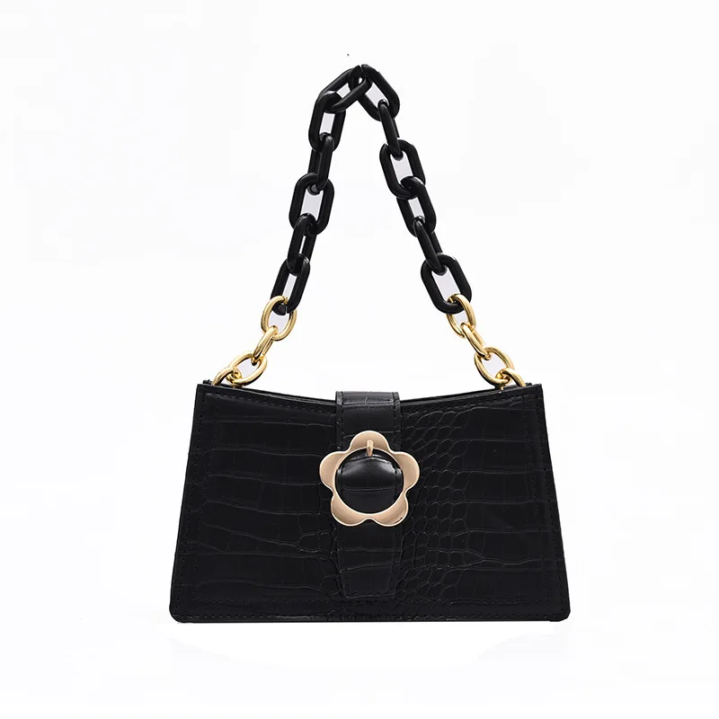 

Small bag women 2020 new fashion stone pattern one shoulder messenger bag wild ins underarm baguette bag