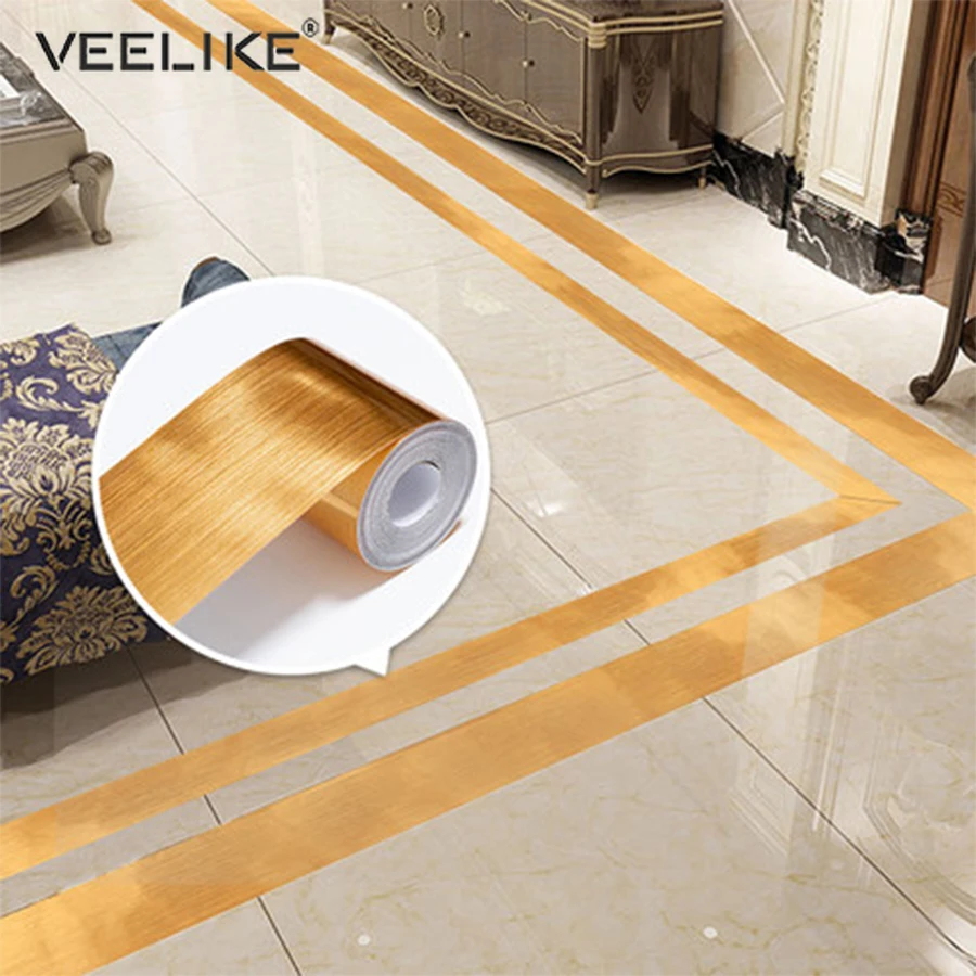 

Pure Color Self Adhesive Window Decal for Living Room Floor Border Skirting Stickers Waterproof Waist Line Wallpaper Decor Film