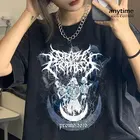 Футболка женскаяМужская свободная из 100% хлопка, в стиле панк