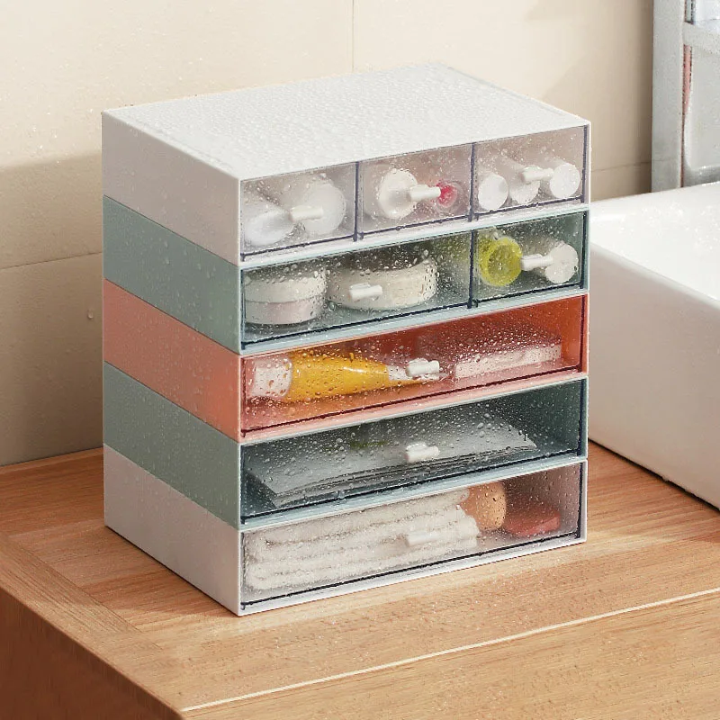 Пластиковая настольная коробка для хранения косметики бесплатный