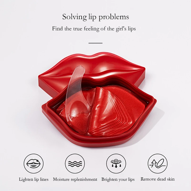 20 шт вишневая увлажняющая маска для губ анти сухая трещина мелкие морщинки