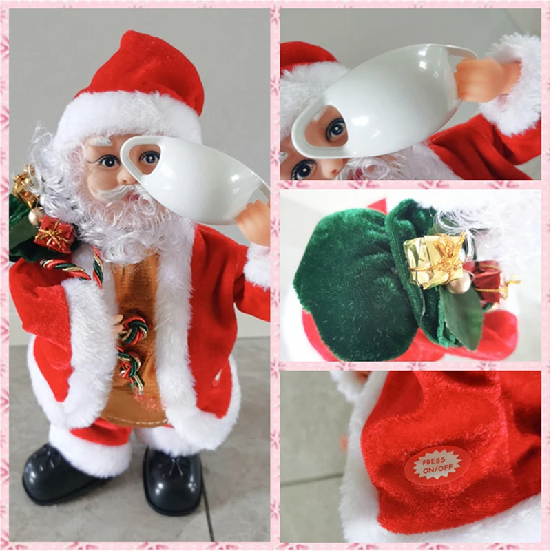 

Рождественская музыкальная танцевальная кукла Санта-Клаус Электрическая Игрушка Рождественский подарок Новогодний подарок для детей дек...