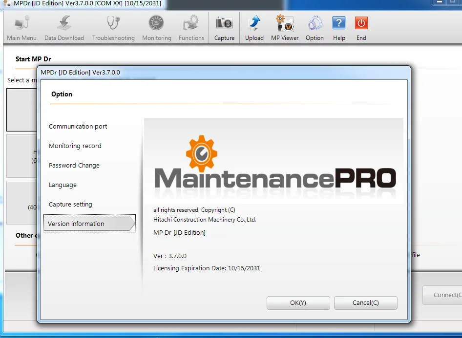Строительная техника Hitachi MPDr Ver 3.7.0.0 [10 2020] истекает 2031 октября |