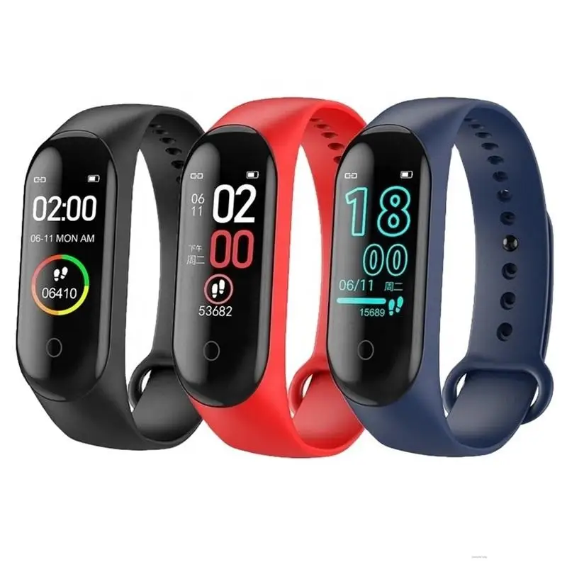 

Bluetooth Exercise Heart Rate Oximeter Step Sleep Health Monitoring Reminder Waterproof M4 Smart Bracelet