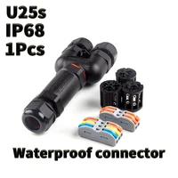 1pcs u25s 2pin 3pin 4pin 5pin waterproof connector wire connector led connector ip68 diy electronic outdoor lighting connector