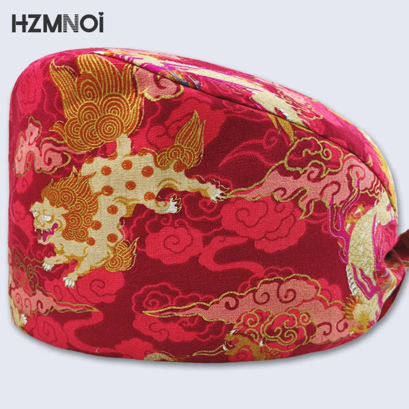 

2021 New Four Seasons Universal Female Nurse Cap Surgeon Surgical Cap Dental Surgical Cap Unisex Beauty Salon Chef Scrub Cap