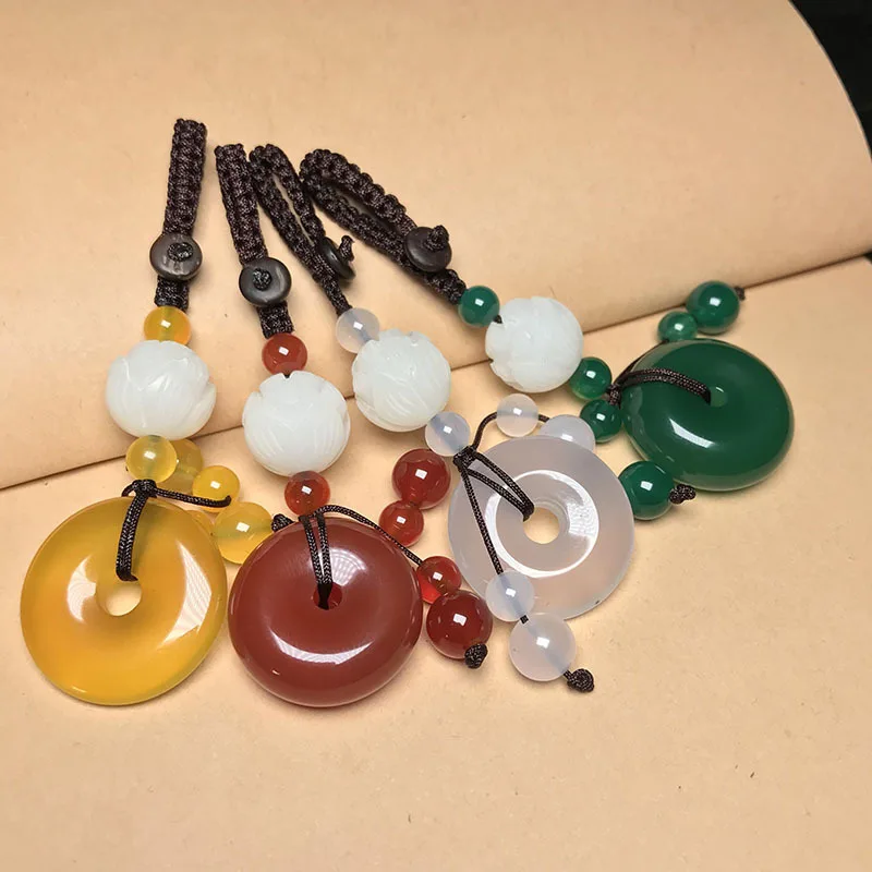 Брелок для ключей Нефритовый брелок Бодхи лотос индивидуальный креативный