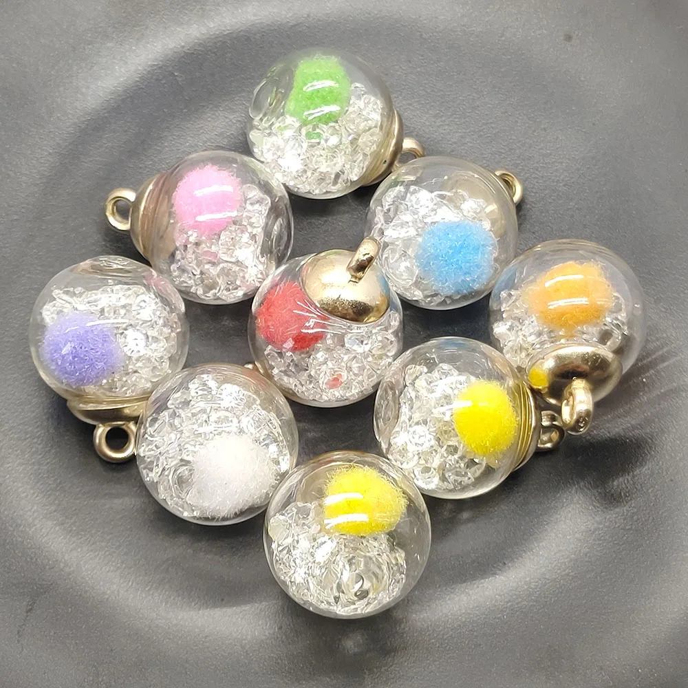 Подвеска в виде стеклянного шара 5 цветов хрустальное ожерелье стеклянная банка