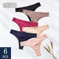 seamless woman underwear female t back sports solid soft ice silk thongs for woman underwear panties free shipping new bannirou