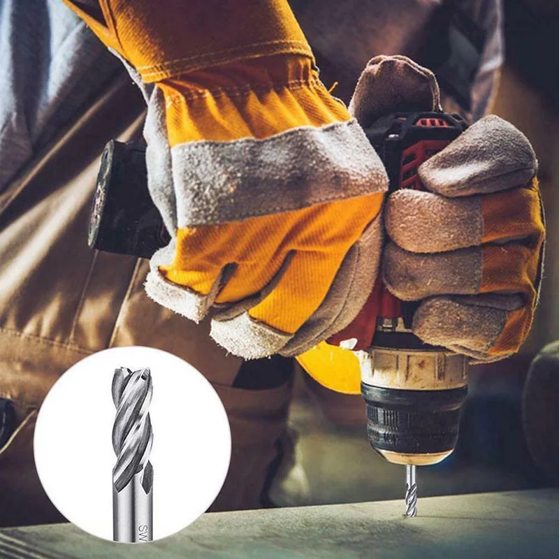 

Economical 10pcs High Speed Steel Milling Cutter HSS 4 Flutes Straight Shank Square Nose End Milling Cutters ds99