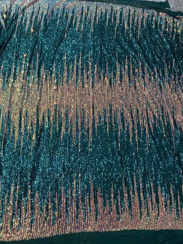 

New arrival classic look velvet lace fabric full of sequins soft Satin fabric Nigeria occasion material 2020 velvet lace fabric