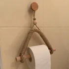 Настенный держатель для туалетной бумаги, подставка для полотенец, набор для туалетной бумаги, органайзер, держатель рулона с деревянной палочкой, аксессуары для туалета