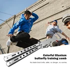 Складной нож-бабочка, универсальный тренировочный металлический, с шестью отверстиями, без лопастей, ручной инструмент, расческа