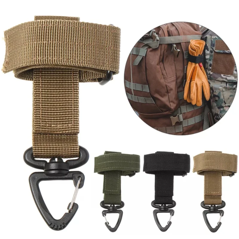 

1pcs Multi-function Glove Hanging Buckle Rope Storage Buckle Hook Military Fan Tactical Nylon Carabiner Outdoor Gloves Clip