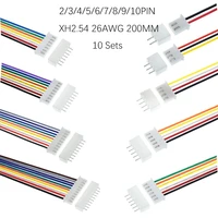10sets mini micro jst 2 0 ph male female connector 2345678910 pin plug with terminal wires cables socket 200mm 26awg