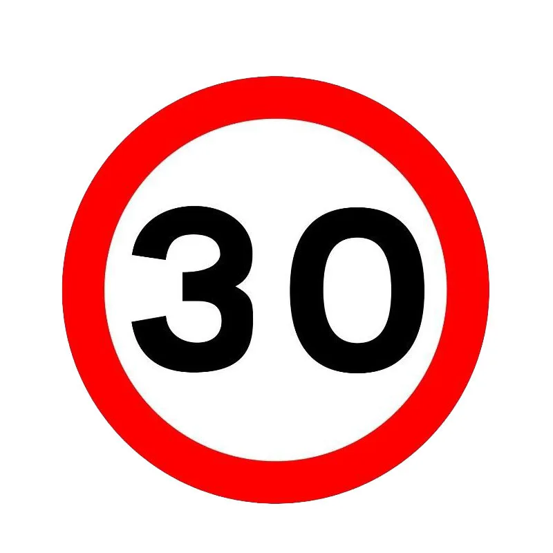 

SZWL Warning Slow Down Car Sticker 30 MPH Danger Decal Waterproof Reflective Automobile Accessories PVC,12cm*12cm