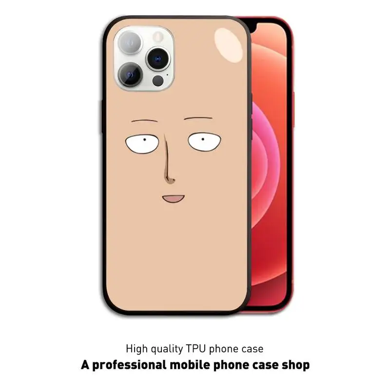 

One-Punch Man Anime Phone Case Black Cover For IphoneX XS 11 12 11/12Pro Max 5 5s SE 6 6s 7 8 Plus SE2020 Cases