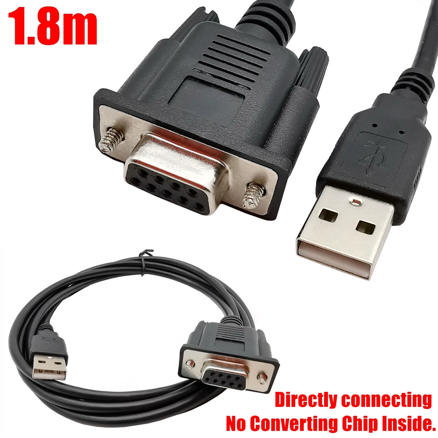 Кабель адаптер с USB 1 8 на разъем RS232 гнездо DB9 для кассового принтера этикеток