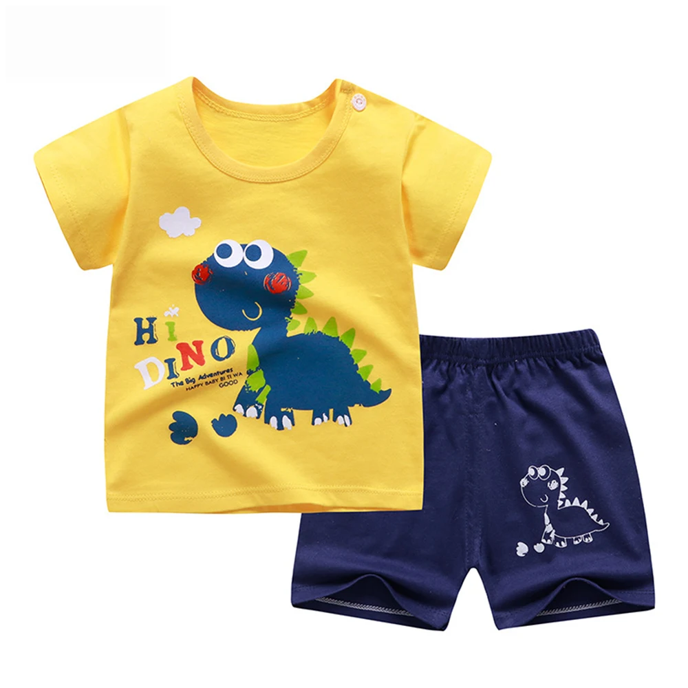 T-Shirt+Short Pants Baby Boy Girls Cotton Kids Clothing Sets Clothes Outfits Bebes Suits 12M to 5 Years Old 2 PCS Set | Мать и ребенок