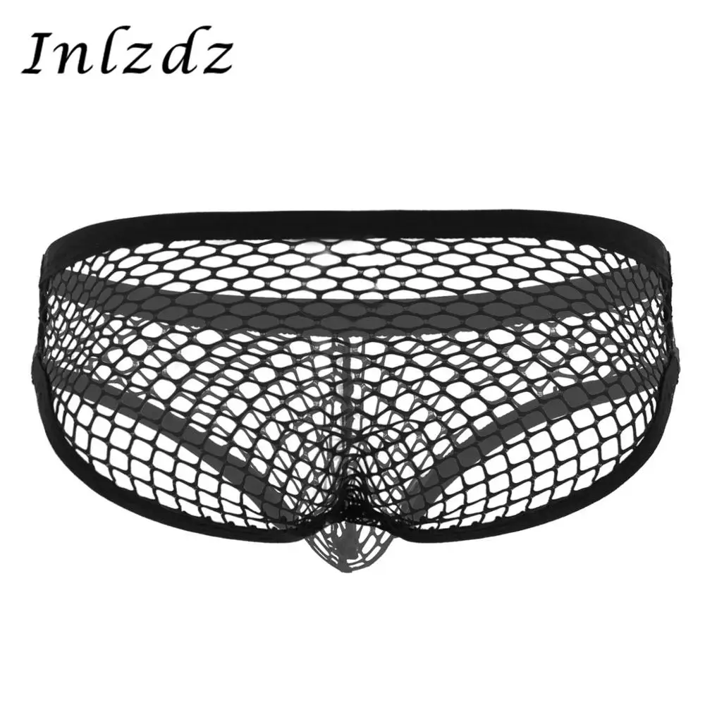 

Мужское нижнее белье, ажурное сексуальное нижнее белье, прозрачные сетчатые трусики с низкой посадкой, с эластичной талией, с мешочком, эрот...