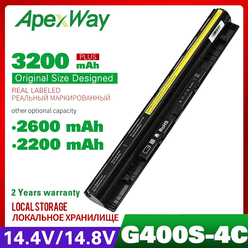 Аккумулятор для ноутбука Lenovo 4 ячейки 14 8 в 2200 мАч Z710 G400s G500s G510s G505s S410p L12L4E01 L12M4E01