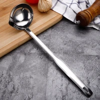 grease trap stainless steel cutlery separation of grease long handle spoon kitchen utensils cookingfood container oil filter