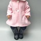 18-дюймовая кукла для девочек, розовая Талия, пальто, колготки 40 см, кукла для новорожденных, одежда 18 