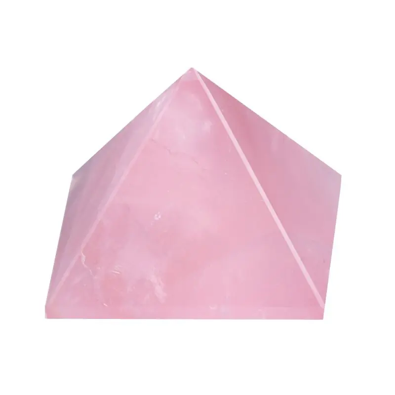 

1 шт. натуральный розовый пирамида из кварца камень с украшением в виде кристаллов Feng Shui Исцеление Образцы