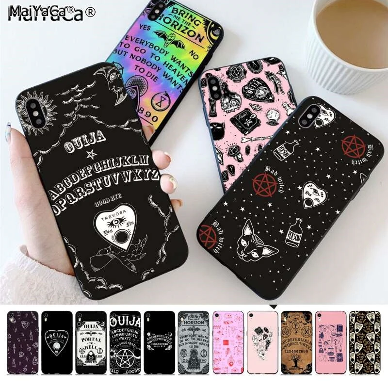 MaiYaCa Witches moon Tarot Witch Ouija Phone Case For iphone 12pro max13 11 12 pro XS MAX 8 7 6S Plus X 5S SE 2020 XR