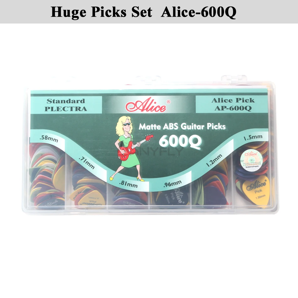600 stücke alice ap 600q akustische elektrische gitarre picks matte abs gleitschutz plektrum picks verschiedene farbe und dicke großhandel f
