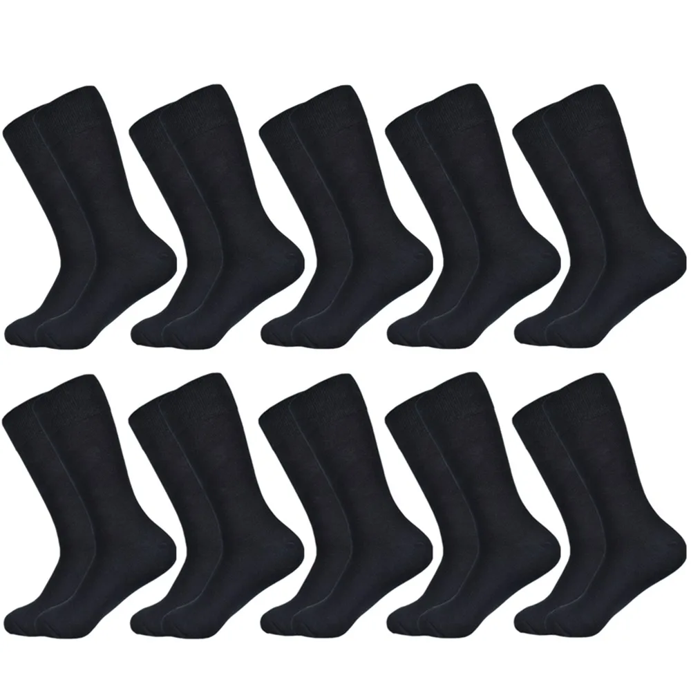 10 pairs socks-A16 Мужские носки, новинка, одноцветные хлопковые носки, черные, синие, красные, фиолетовые, желтые, зеленые носки, цветные, Полноразмерные, Классические мужские носки - Цвет: 10 pairs socks-A16