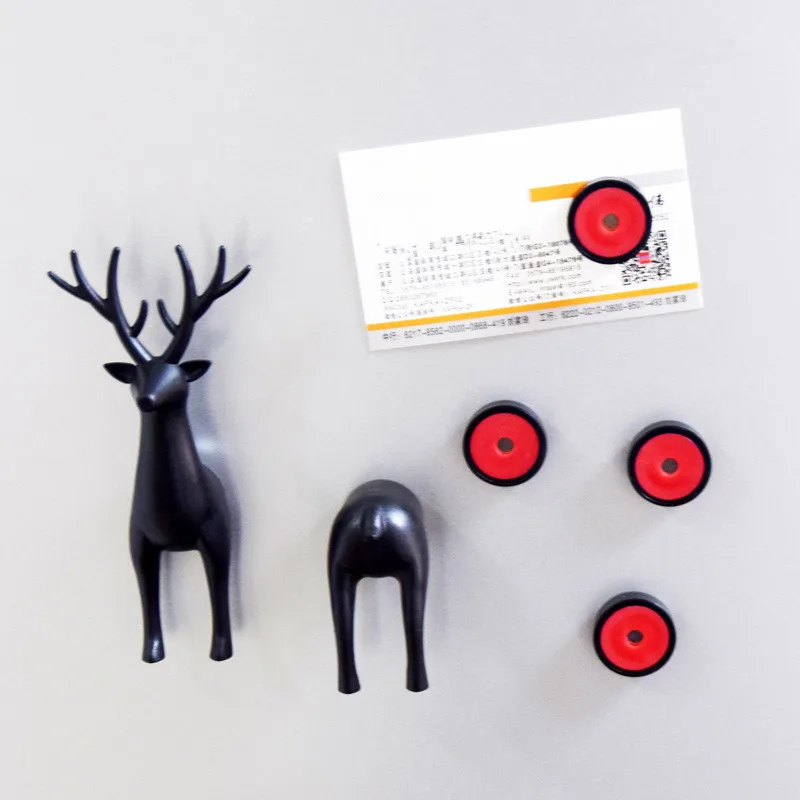 

3D Resin Animal Fridge Magnets Cartoon DIY Sausage Dog Deer Magnetic Sticker Kitchen Message Board Home Decoration Accessories