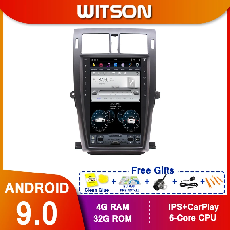 

WITSON Tesla Style Vertical Screen Android 9.0 For TOYOTA CROWN 2013 Car Radio Automotivo Multimedia Player Navigation