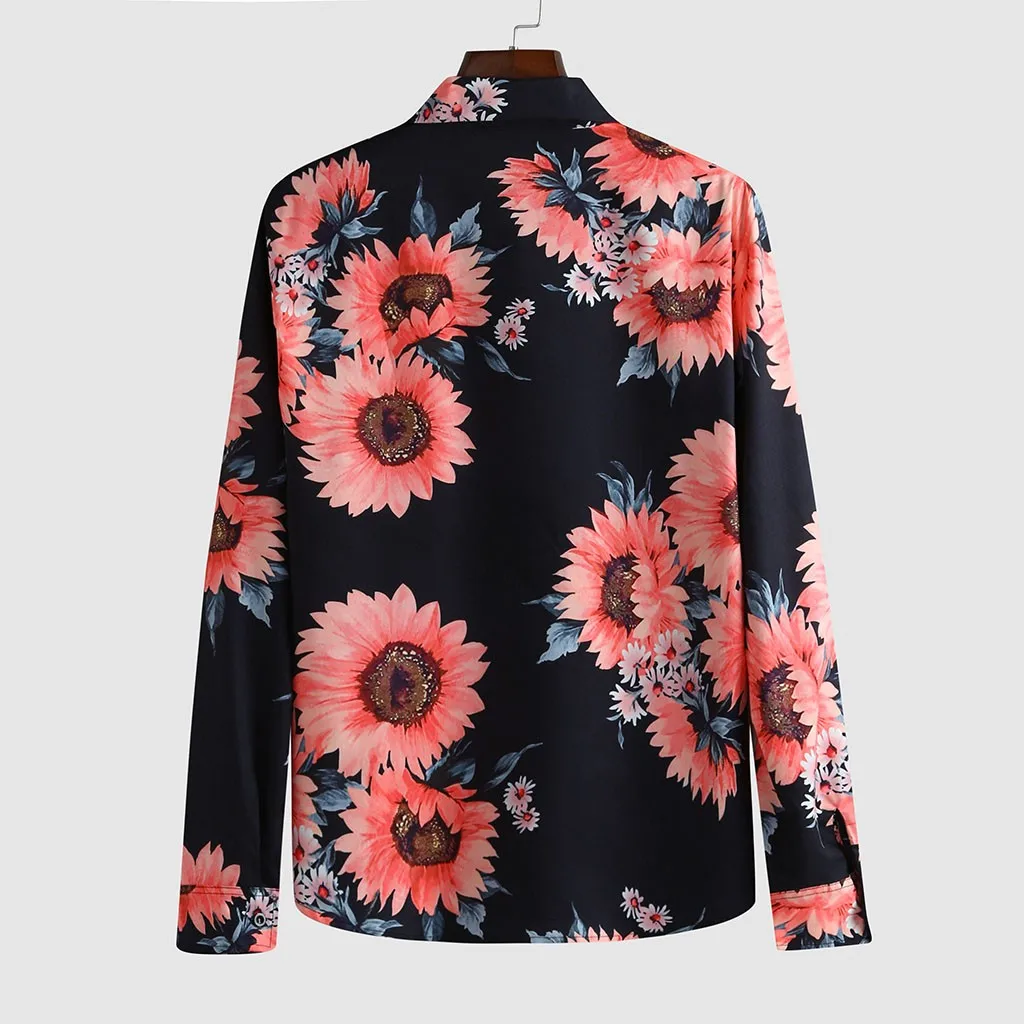 Мужская Повседневная рубашка с длинным рукавом KANCOOLD Модная приталенная 3D