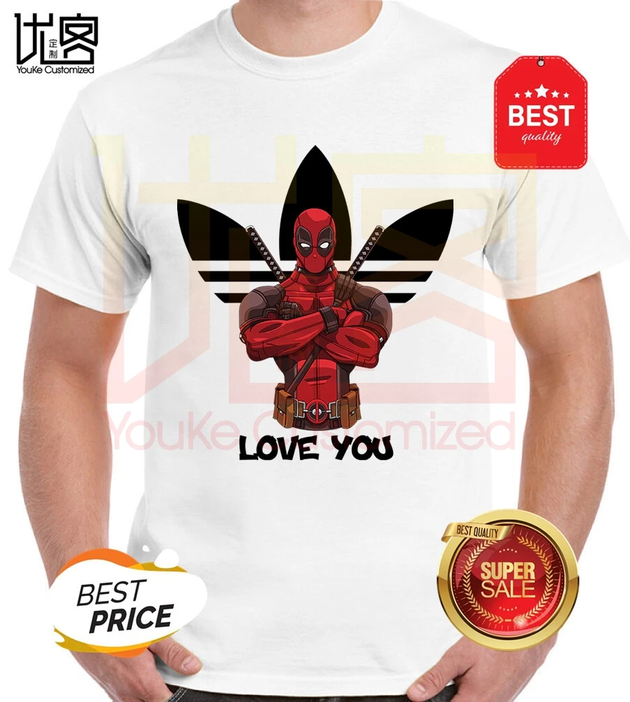 Новинка футболка унисекс с героями забавного фильма Дэдпул love you карикатурой из