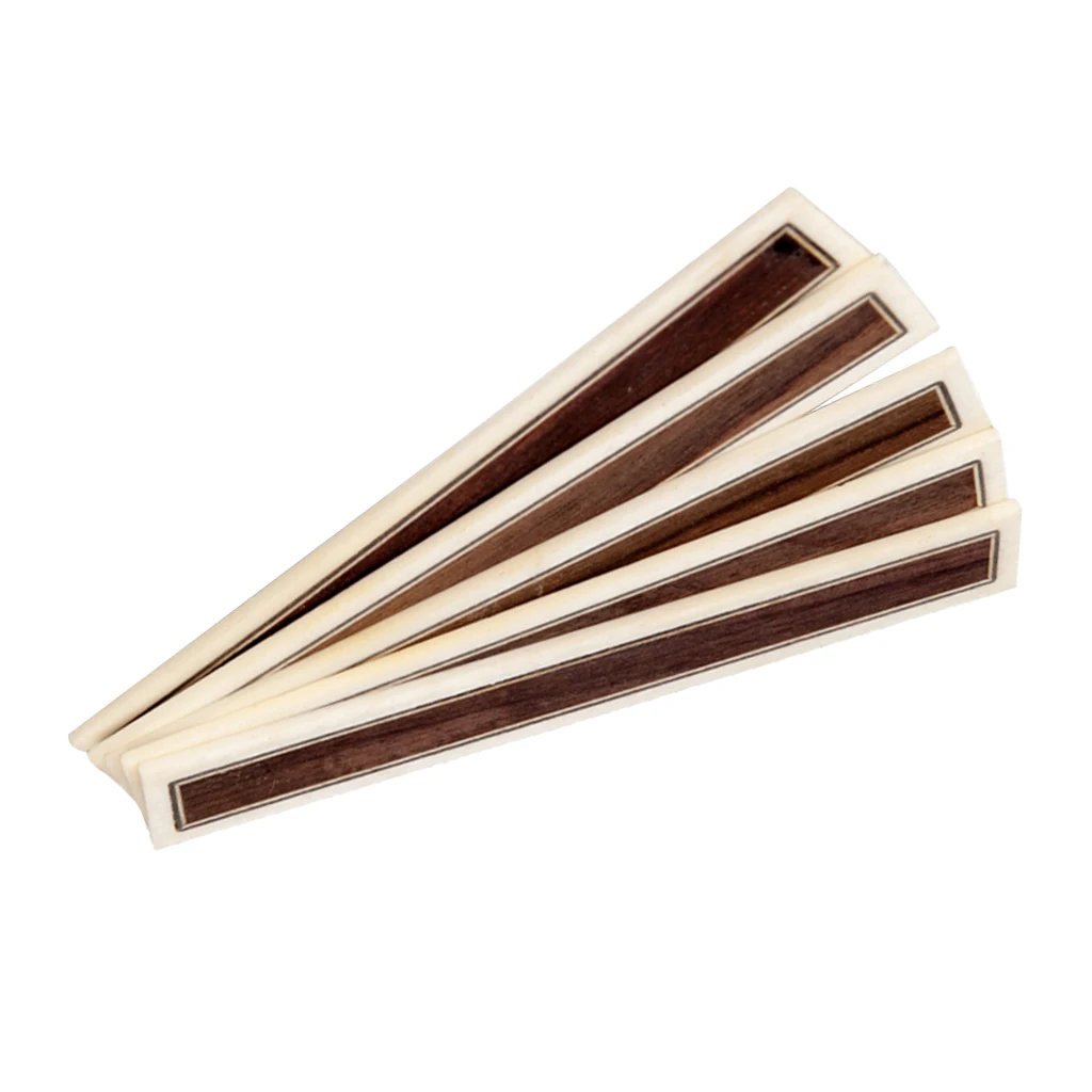 

5pcs Classical Guitar Bridge Tie Blocks Bone Inlay Wood for Guitar Accessory