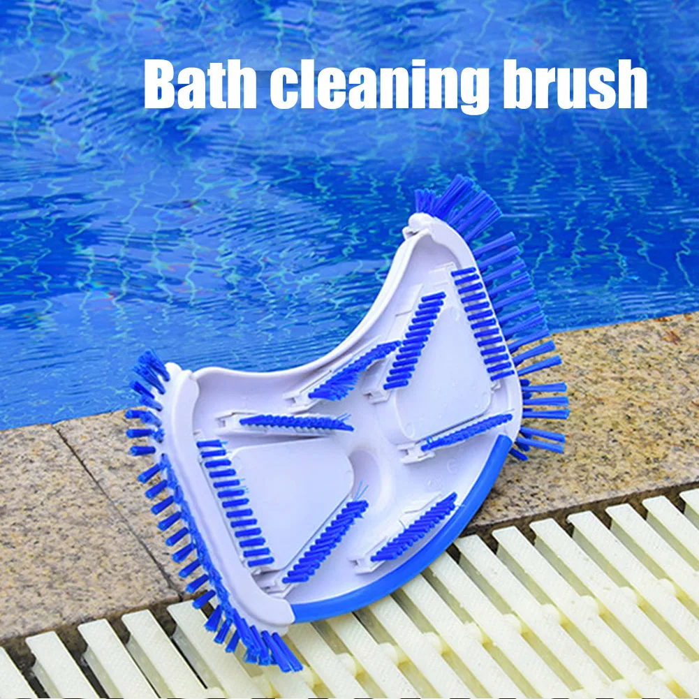 

Swimming Pool Curved Vacuum Cleaner Suction Head with Brush Cleaning Ground Tool EJ