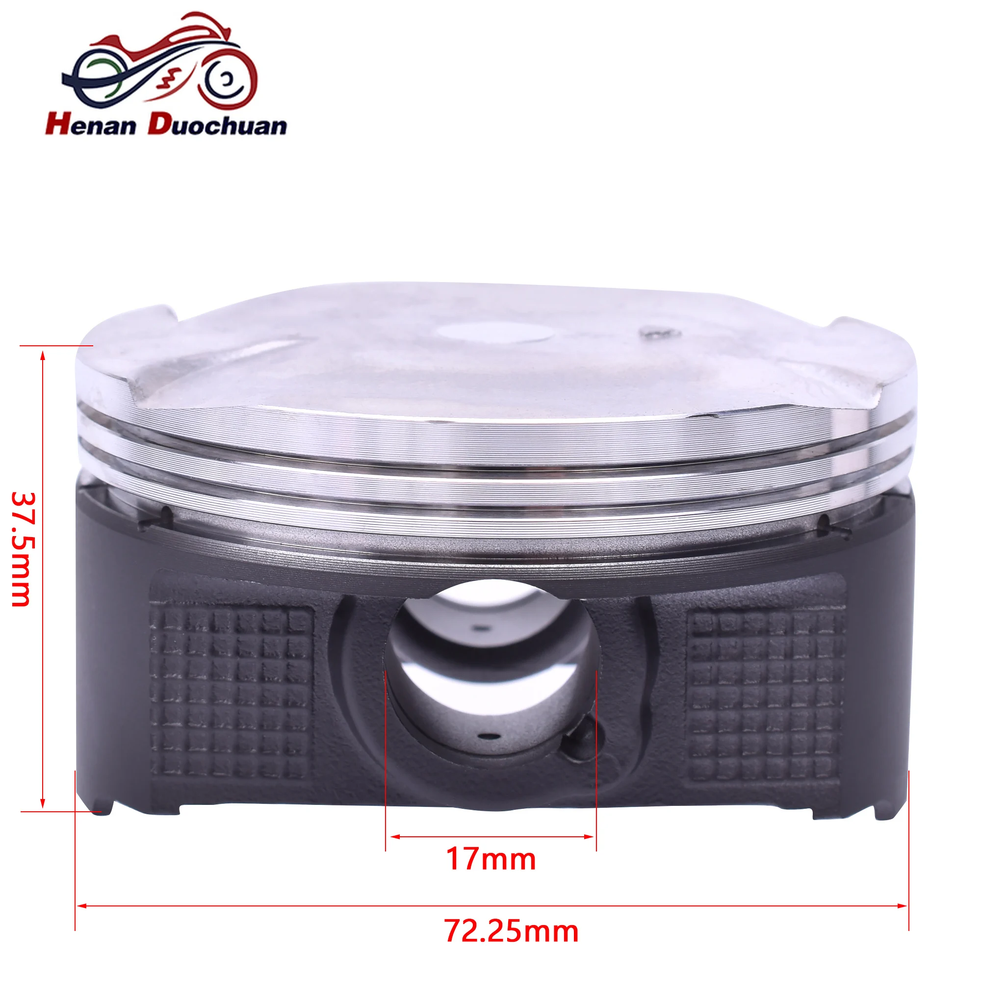

72.25mm Pin 17mm Height 37.5mm +25 Motorbike Engine 1 Stroke Cylinder Piston Rings Kit For KTM DUKE 200 200CC Oversize 0.25