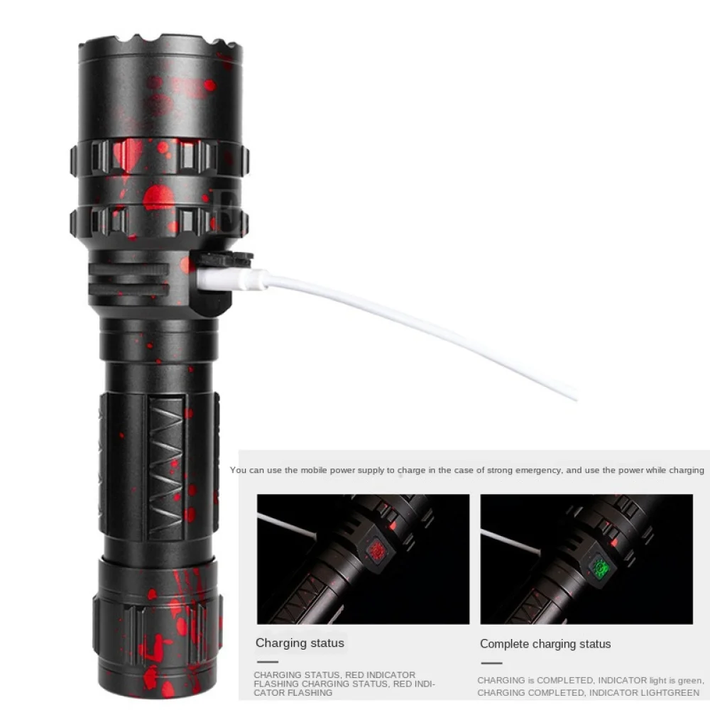 Online Linterna De Alta Potencia Para Exteriores, Dispositivo De Iluminación De Aleación De Aluminio, Carga USB, Táctica, Impermeable, P50, Nuevo