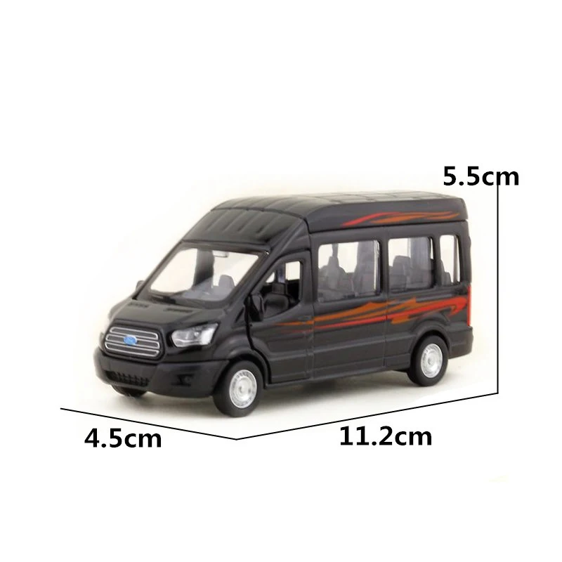1:52 Scale Ford Transit China Police MPV Pull-Back Alloy Diecast Model Car |