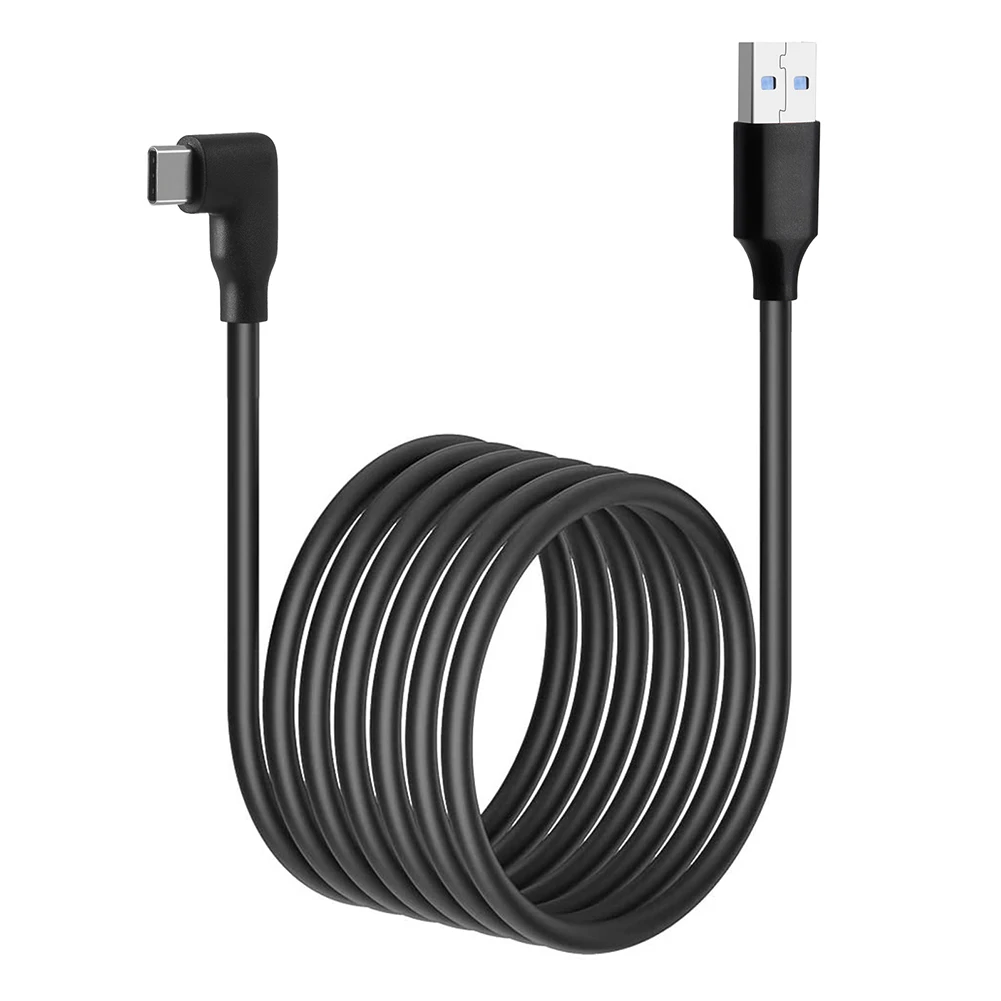 

3m 5m USB C To USB 3.2 Gen1 Link Cable For Oculus Quest 2 Charging Cable Flexible TPE 5Gbps Right Angle VR Accessories