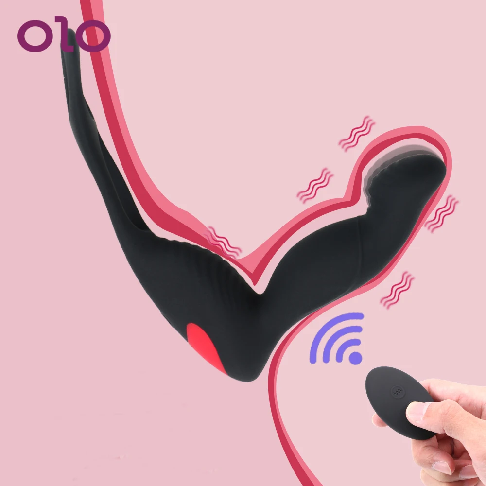 Стимулятор анальная пробка-массажер простаты OLO 9 Mode Анальный Вибратор для