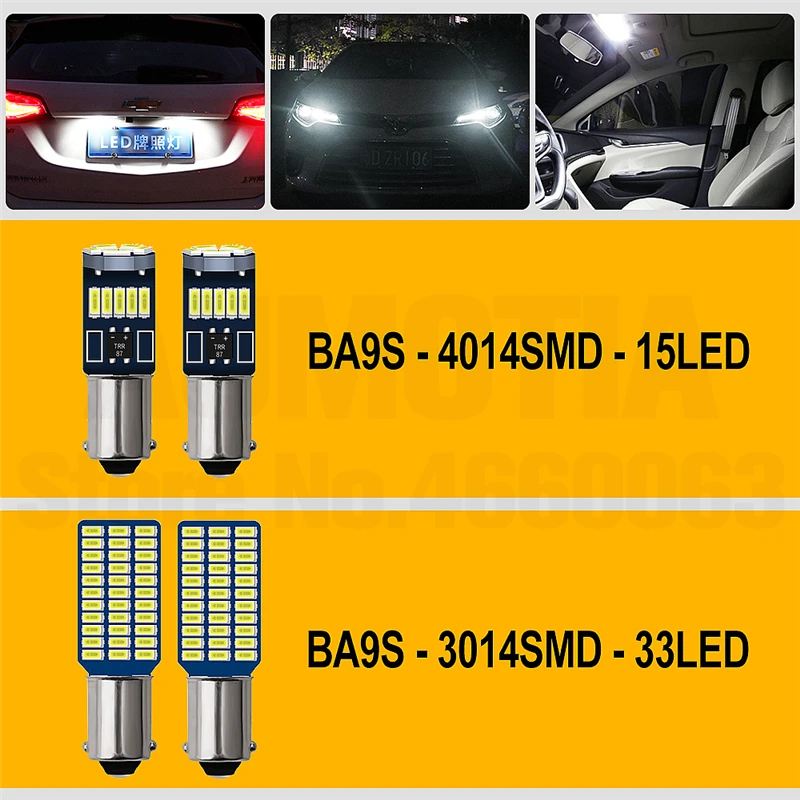 2x BA9S T4W светодиодный автомобильный светильник лампочка T2W T3W H5W интерьер автомобиля светодиодный номерной знак светильник 2 светодиодный 2835 SMD DC12V 12913 12910 12929