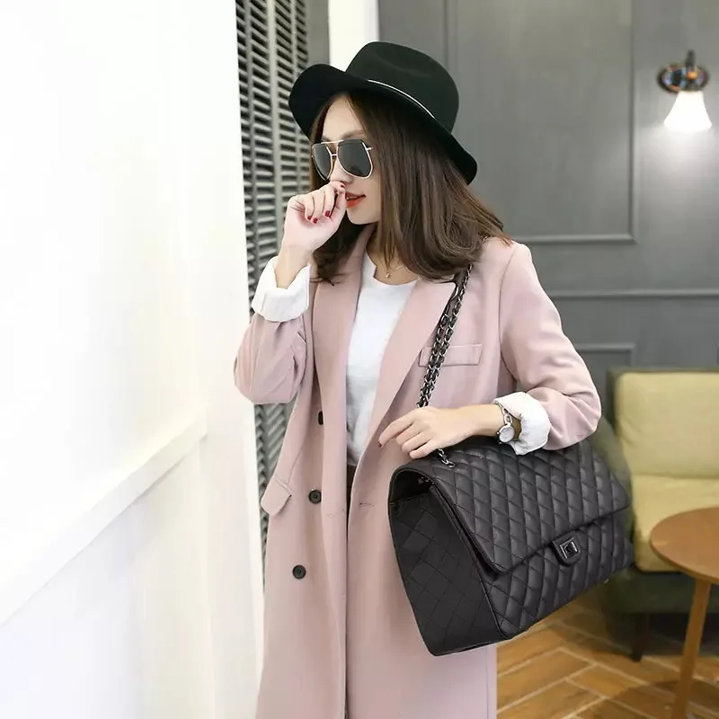 

Large Capacity Bag For Women Travel Shoulder Bag High Quality Leather Flap Luggage Bag Female Luxury Handbag Bolsa Feminina Tote