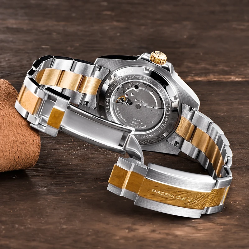 

PAGANI DESIGN Brand Mechanical Wristwatch Sapphire Glass AutomaticWatches 100M Waterproof Stainless Steel Men Watchwatches