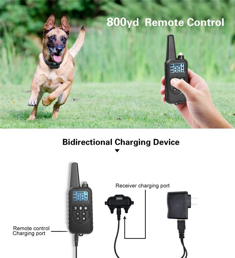 Электрический ошейник для дрессировки собак дистанционное управление дисплей с