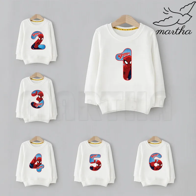 Толстовка с капюшоном рисунком Человека паука для маленьких детей на день