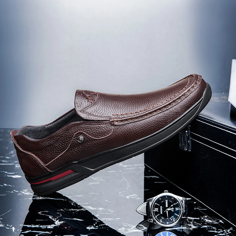 

Men's Leather Casual Shoes Mens Shoes Casual Men Sneakers Sapato Masculino Fashion Black Man 2020 New Breathable Leather For